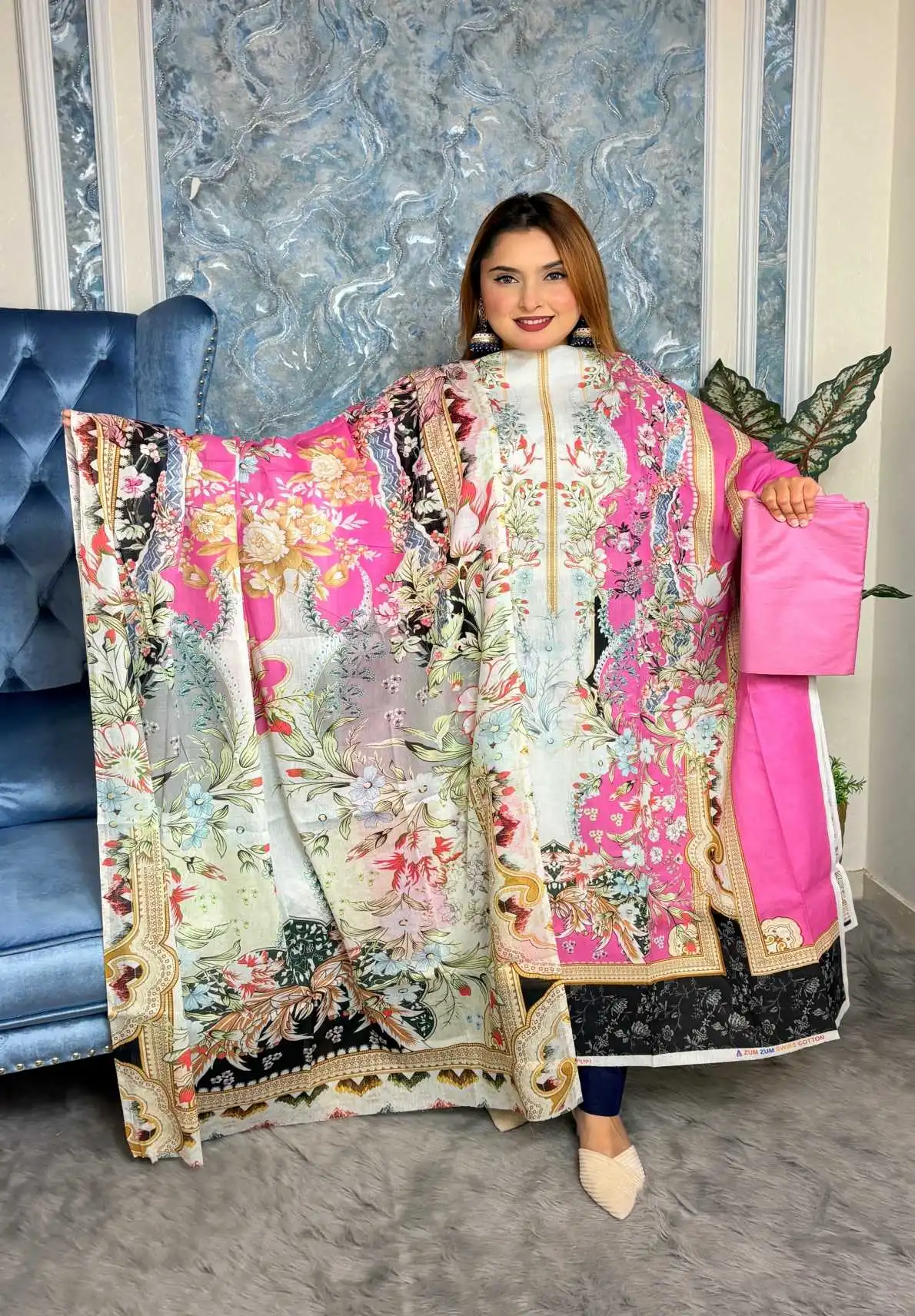 PAKISTANI INSPIRED MALHAR LAWN CODE (Z-3)