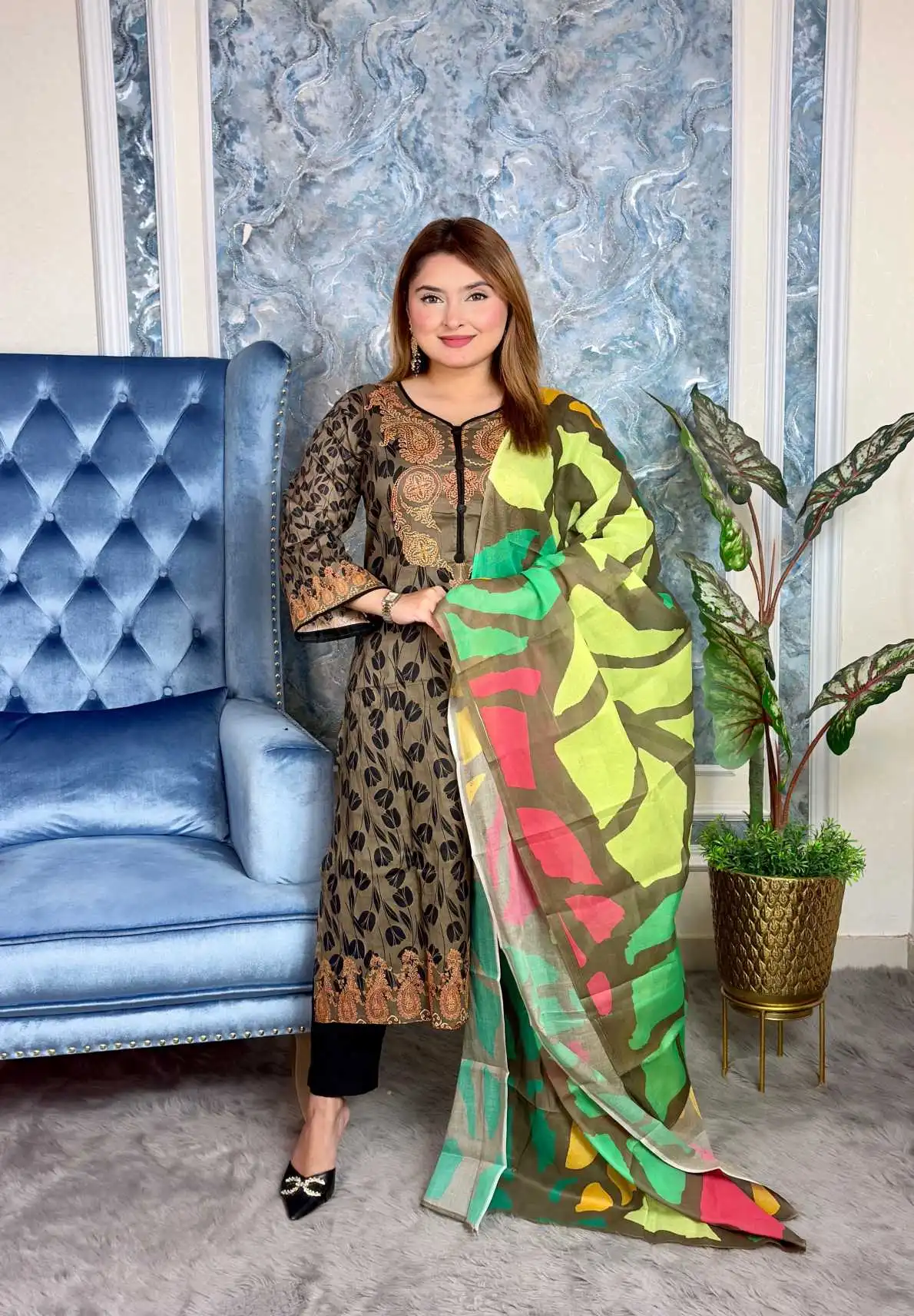 PAKISTANI INSPIRED MALHAR LAWN CODE (Z-5)